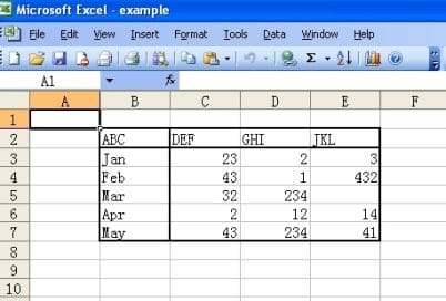 excel file