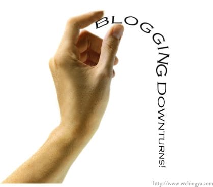 blogging downturns