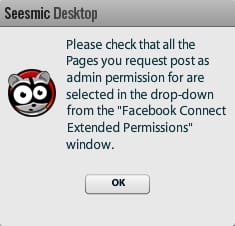 Facebook Connect Extend Permission setup
