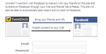 Integrate Facebook account to Tweetdeck