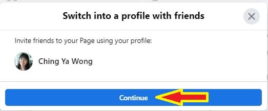 switch into a profile for new page experience