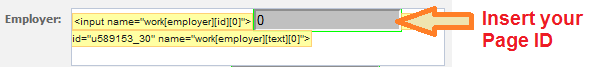 insert your page ID in the grey box