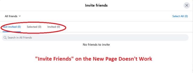 new page experience friend invite glitch