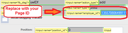 replace the input name with your own page ID