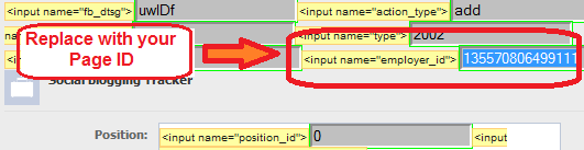 replace the input name with your own page ID replace the input name with your own page ID