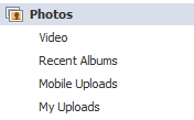 media tab for photos and videos