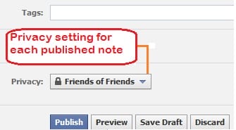 set privacy setting for each published facebook note set privacy setting for each published facebook note