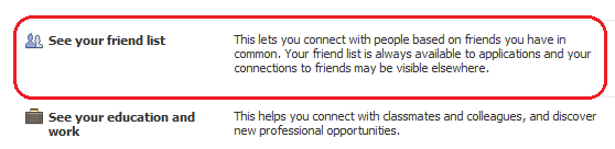 set privacy setting for your friend list