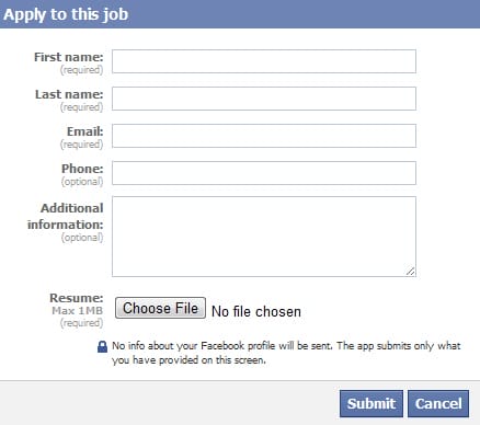 fans can apply for job and attach a CV