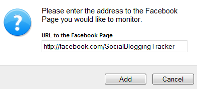 add facebook page alert by URL