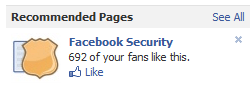 recommended pages and mutual fans count