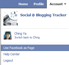 switch between personal profile or managed pages