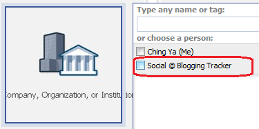 tag your own facebook page in photos