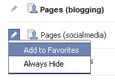 add your page list to favorites