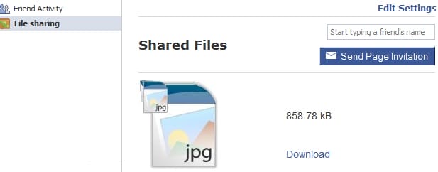 File sharing on page