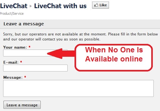 Livechat form