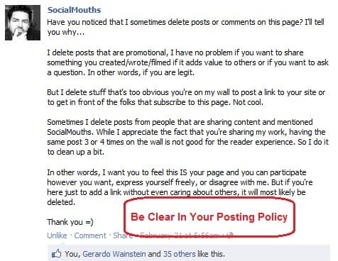 page posting policy