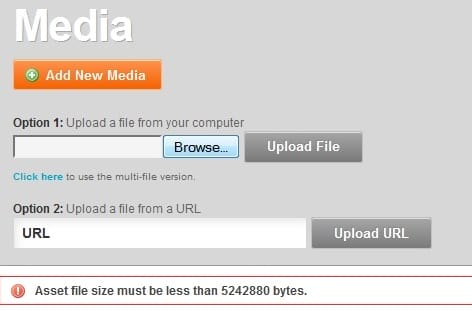 upload media files