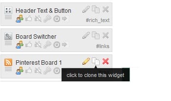 clone the widget
