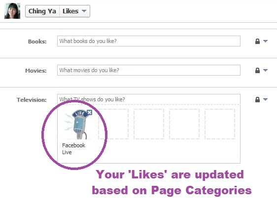 facebook page categories