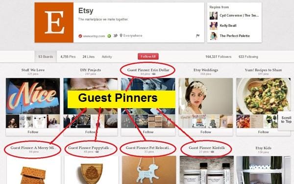 etsy guest pinner boards