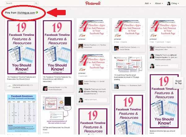 monitor your web content on pinterest