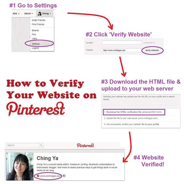 verify your website on pinterest