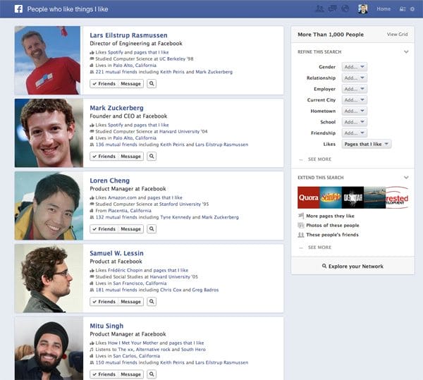 facebook graph search