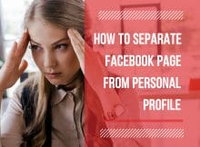 how to separate facebook page from_profile2
