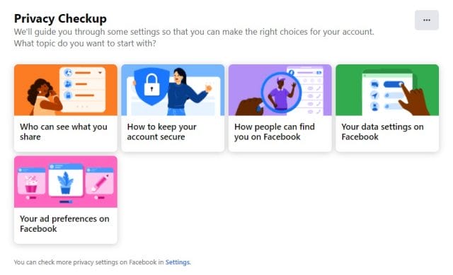 Facebook Privacy checkup