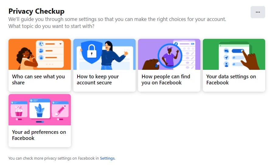 Facebook Privacy checkup