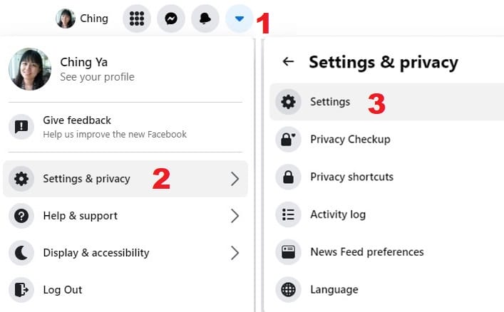 facebook settings & privacy