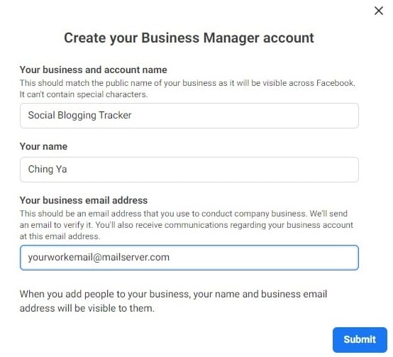 create facebook business manager acc