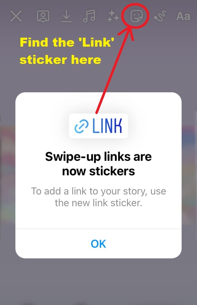 1 Link to replace Swipe Up links