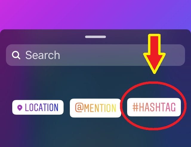 12 Add hashtag with Story Sticker