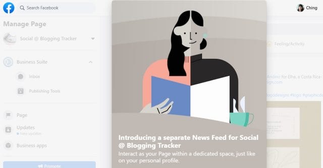 facebok page news feed