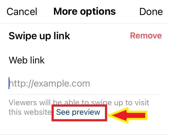 6 see preview of your web link