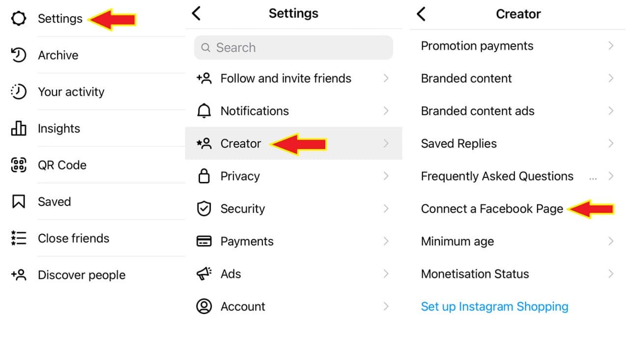 instagram settings from phone