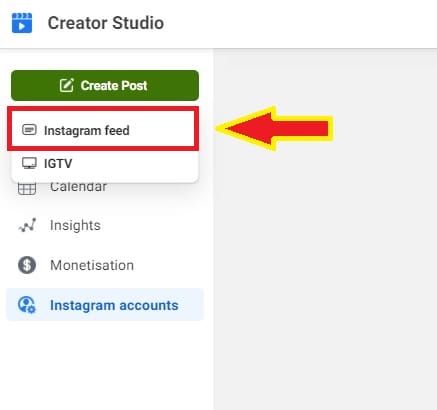 Create Instagram feed in Creator Studio