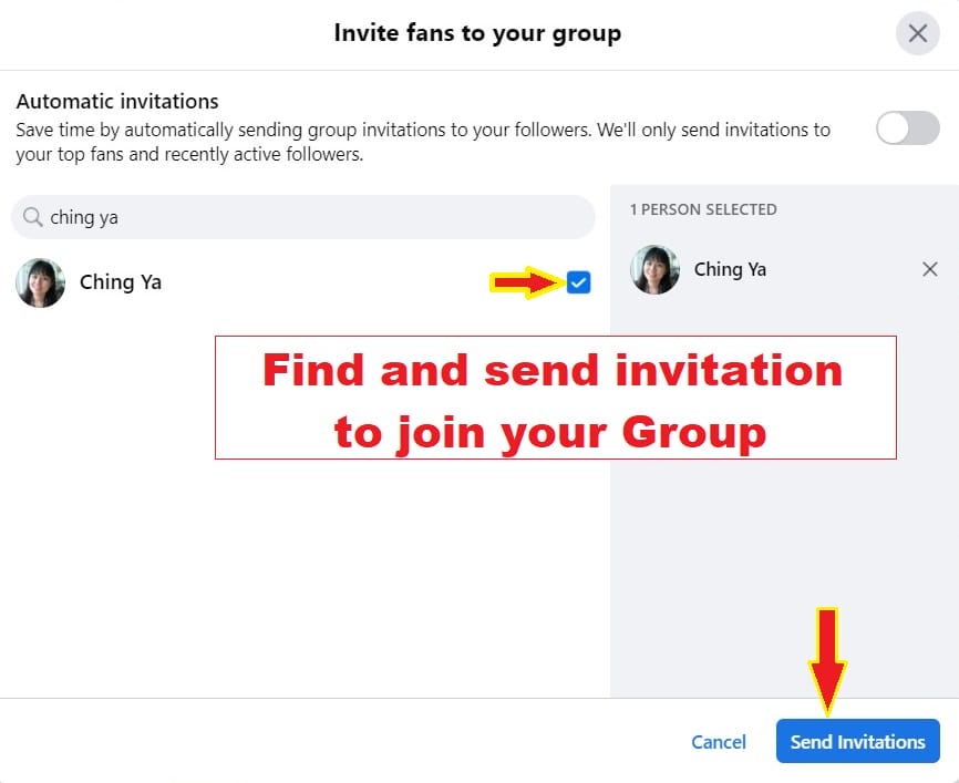 11-1 find and send invitation to join group