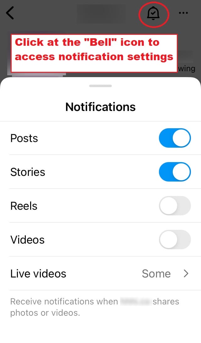 receive notification from instagram following