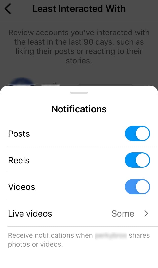 turn on notifications for instagram