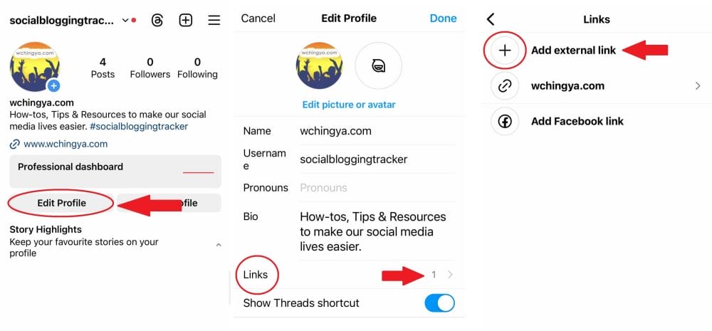 how to add more links on Instagram page