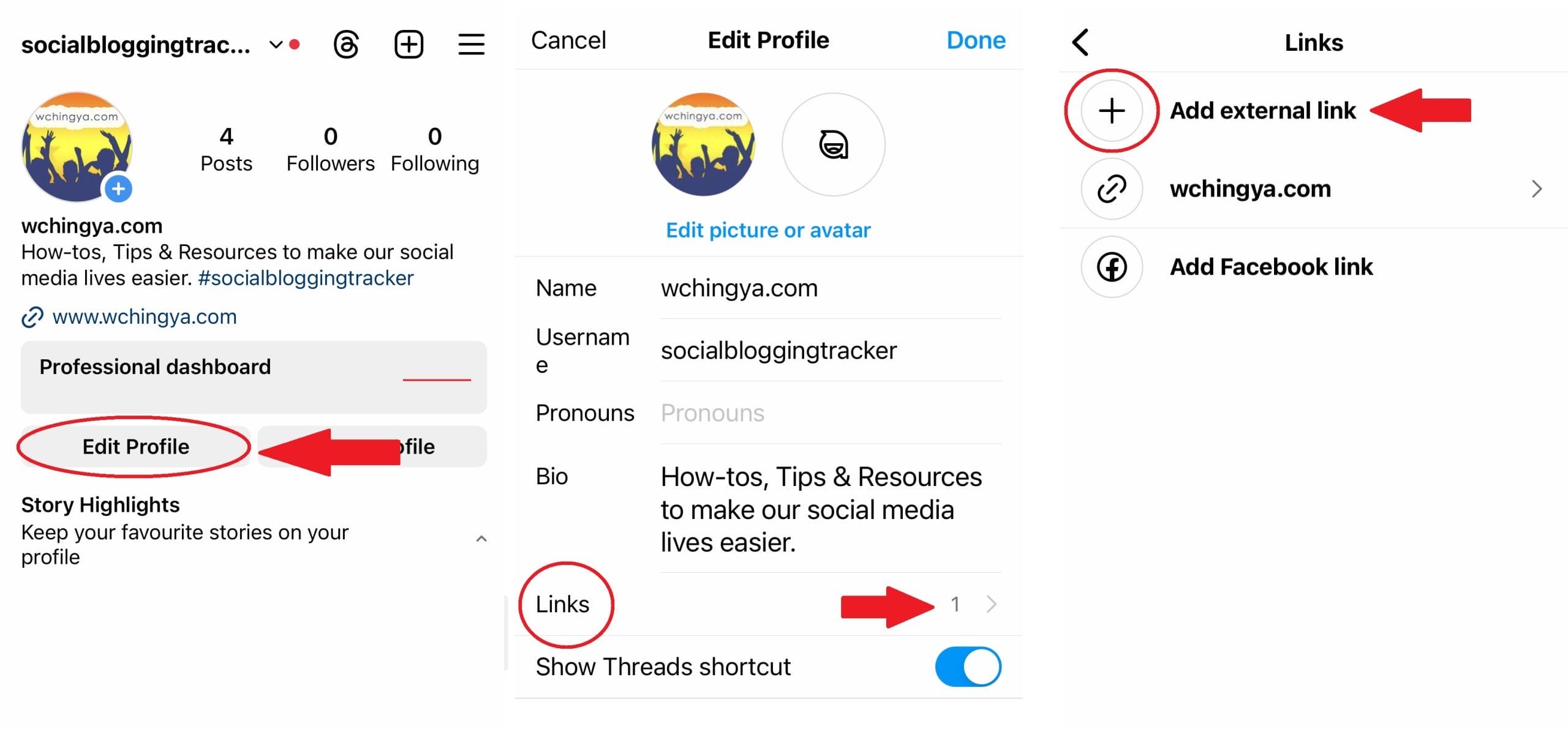 how to add more links on Instagram page