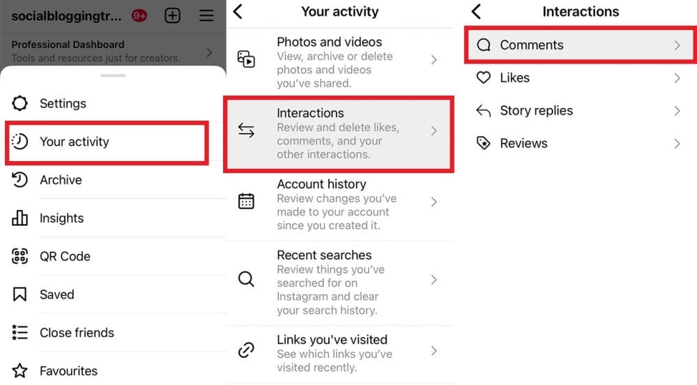 how to Find Instagram Posts You Commented
