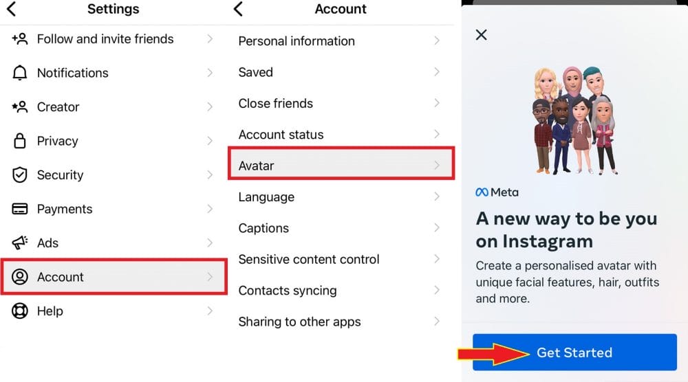 how to Set Up an Instagram Avatar