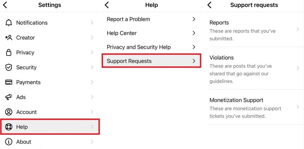 how to request a second review from instagram 
