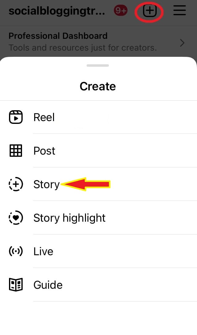 Create Instagram Story