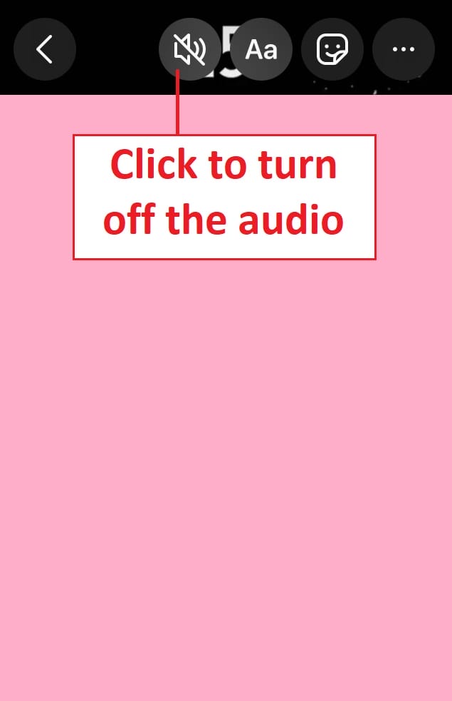 Turn off audio before post to Instagram