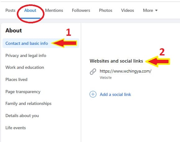 how to update bio section in new page